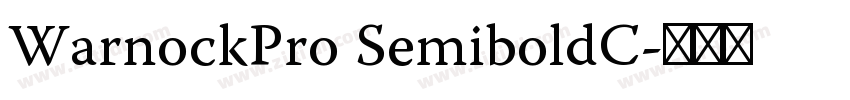 WarnockPro SemiboldC字体转换